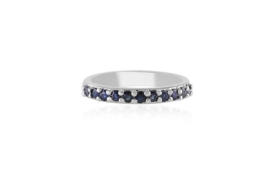 Cavill Silberring Blauer Saphir Rhodium Silber Ring (1-tlg) günstig online kaufen