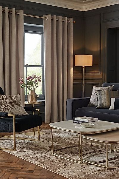 Next Vorhang Super Thermal Ösenvorhänge aus Mattsamt (2 St) günstig online kaufen