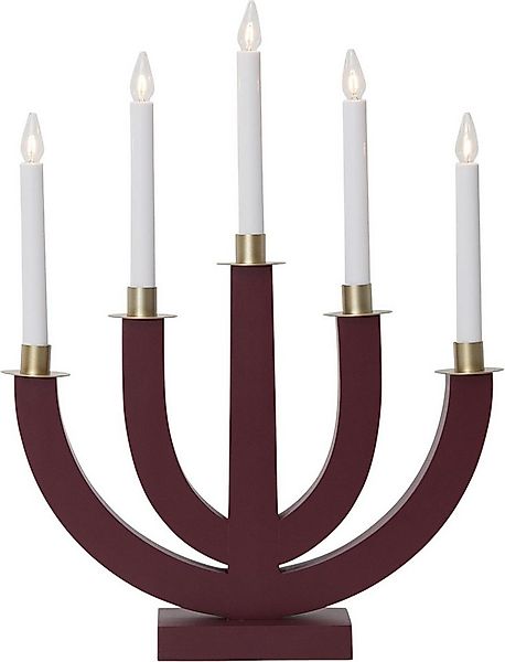 STAR TRADING Fensterleuchter Fensterleuchter "Eli", 5-flammig, dark red günstig online kaufen