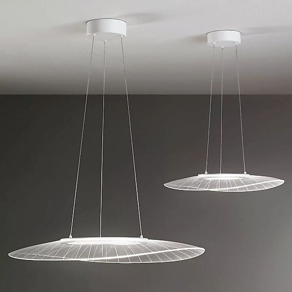 LED-Hängeleuchte Vela, weiß, oval, 78 cm x 55 cm günstig online kaufen