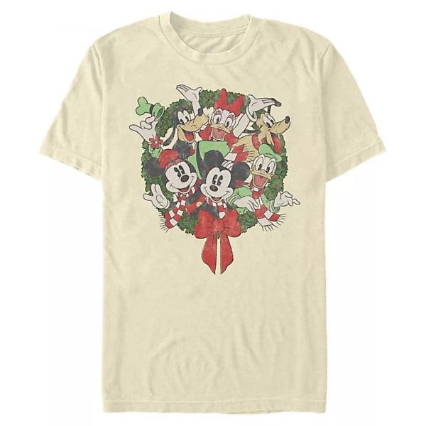 Disney - Micky Maus - Gruppe Mickey Friends Wreath - Männer T-Shirt günstig online kaufen