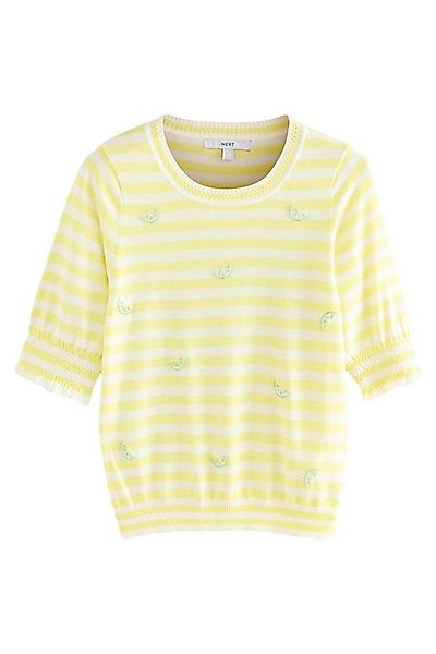 Next T-Shirt Kurzarm-T-Shirt mit Rüschenrand (1-tlg) günstig online kaufen