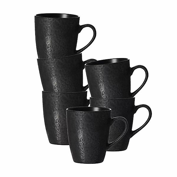 Ritzenhoff & Breker Kitwe Kaffeebecher 370 ml 6er Set Schwarz günstig online kaufen