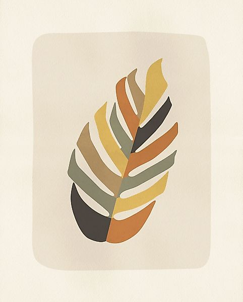 Komar Bild "Clay Leaf -" Natur 1 Stk. tlg. Wandbild zur Dekoration - ohne R günstig online kaufen
