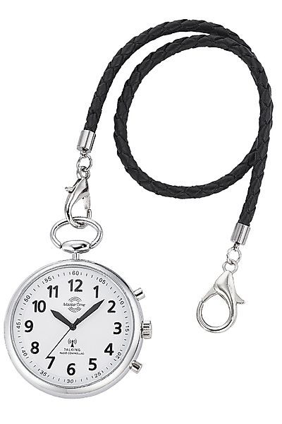 MASTER TIME Taschenuhr Sprechende Funk Silberfarben, günstig online kaufen