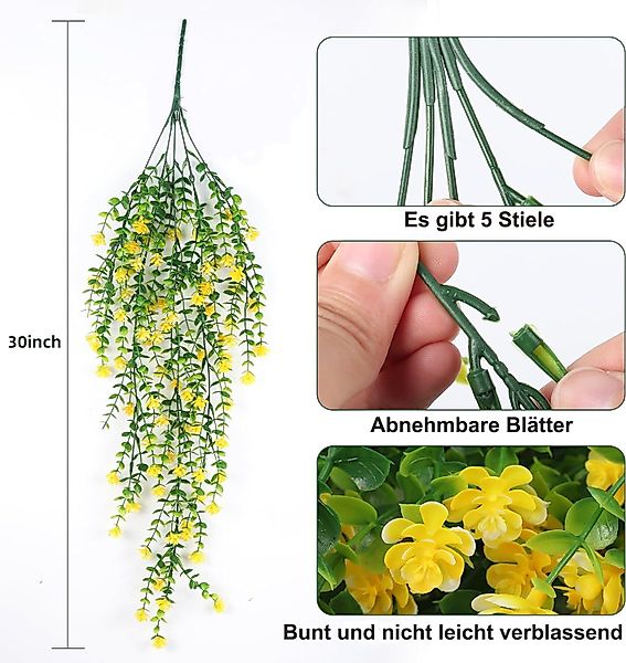 Kunstranke kunstblumen,Künstliche Hängepflanzen, Coonoor, ( 2 günstig online kaufen