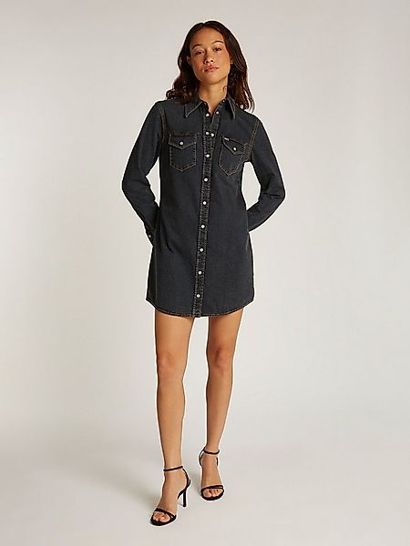 Tommy Jeans Jeanskleid RGLR WESTERN DRESS WASHED BLACK mit Rinsed-Waschung günstig online kaufen