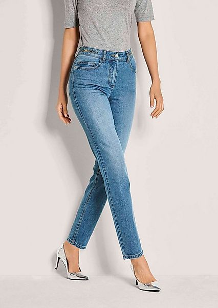 MADELEINE Gerade Jeans Kurzgröße: Lange Slim Fit Stretch-Jeans Waschung mit günstig online kaufen