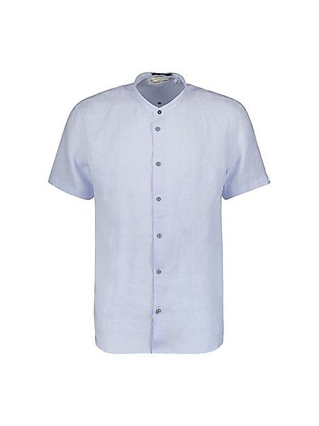 NO EXCESS Kurzarmshirt Shirt Short Sleeve Granddad 2 Tone With Linen günstig online kaufen