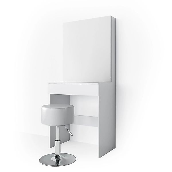 Vicco Schminktisch Melle Weiß 68 cm mit Hocker günstig online kaufen