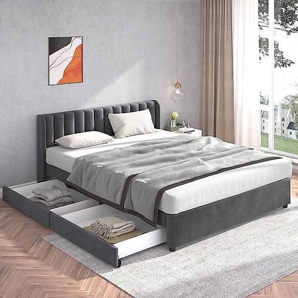 STILVORA Polsterbett 180x200 Doppelbett Bettgestell mit günstig online kaufen