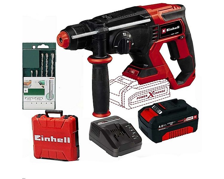 Einhell Akku-Bohrhammer Bohrhammer TE-HD 18/20 Li- 18V Akku 4.0 Ah + Boschl günstig online kaufen