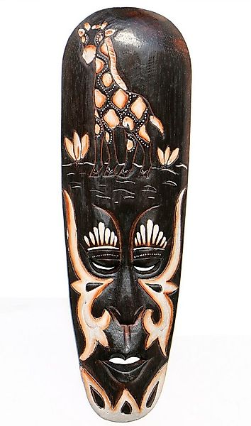 Wogeka Wanddekoobjekt Wand-Maske Giraffe 50 cm zum aufhängen Afrika Wanddek günstig online kaufen