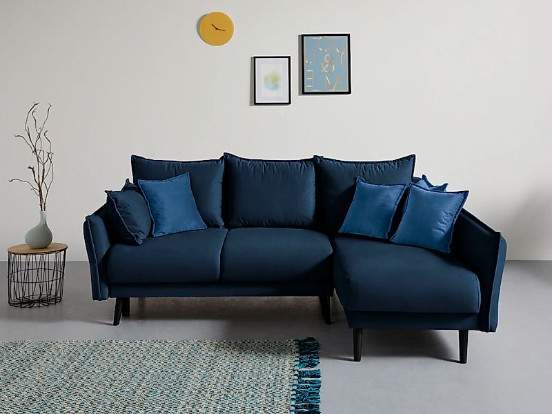 Home affaire Ecksofa "Asra L-Form" incl. Bettfunktion und Bettkasten, Seite günstig online kaufen
