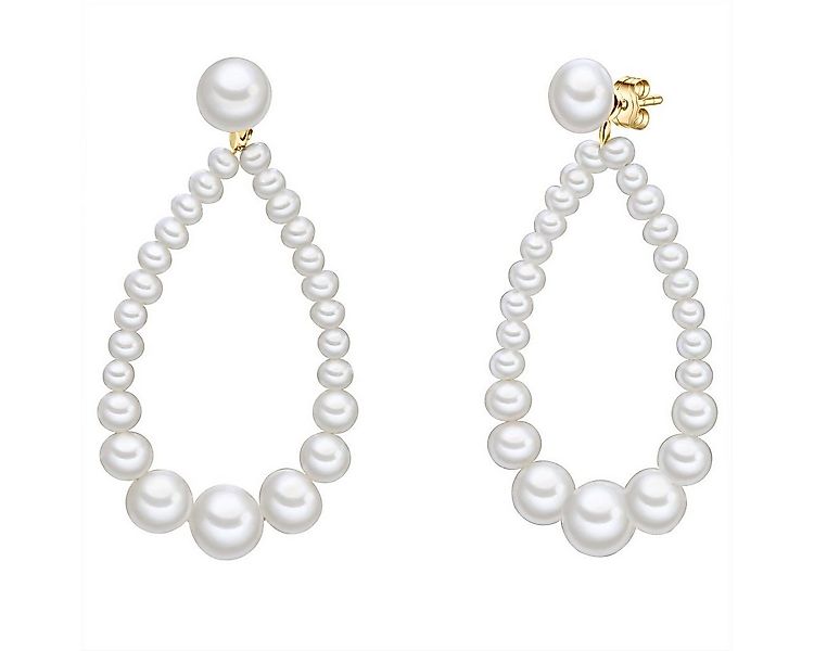 Valero Pearls Perlenohrringe gelbgold, mit Süßwasser-Zuchtperlen günstig online kaufen