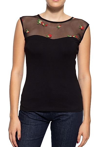 QueenKerosin Mesh-Top Roses in Mesh Optik günstig online kaufen