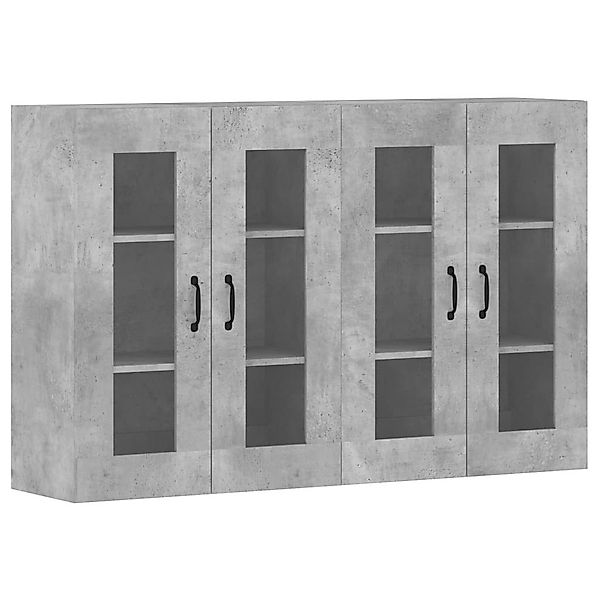 vidaXL Sideboard Wandschränke 2 Stk. Betongrau günstig online kaufen
