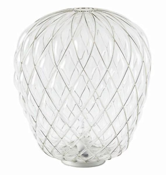 Tischleuchte Pinecone glas transparent / Ø 50 x H 52 cm - Glas & Metallgitt günstig online kaufen