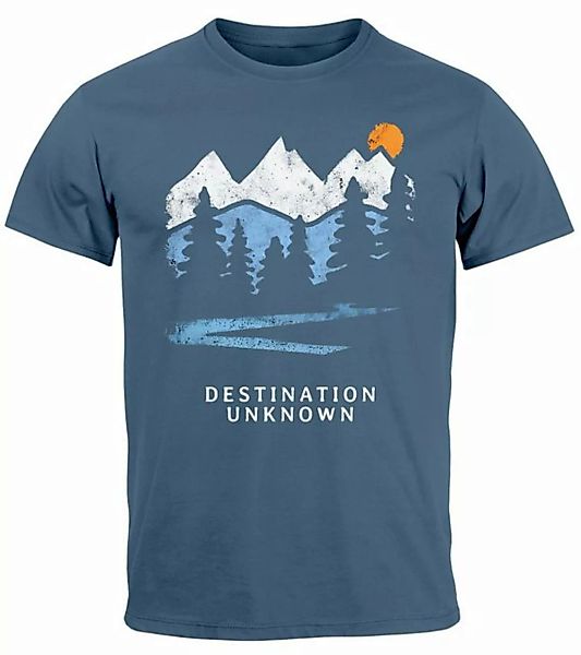 Neverless Print-Shirt Herren T-Shirt Prinstshirt Berge Wandern Adventure Ou günstig online kaufen