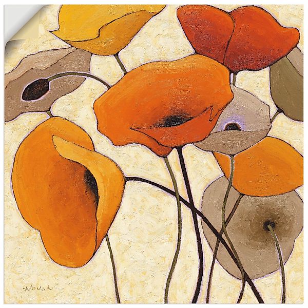 Artland Wandbild "Kürbismohn III", Blumen, (1 St.), als Leinwandbild, Wanda günstig online kaufen