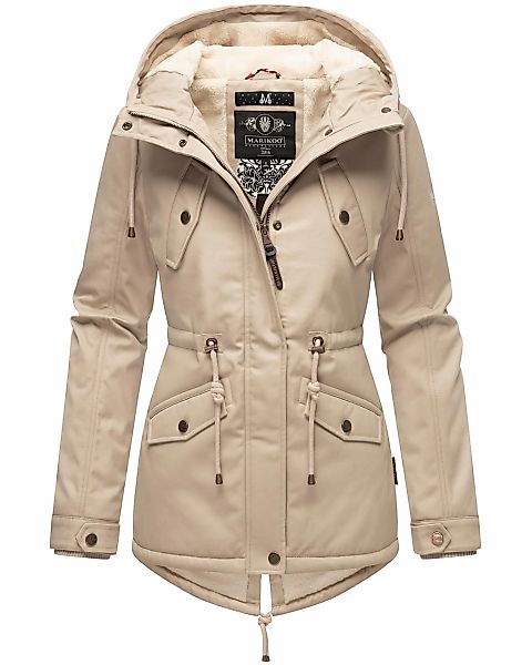 Marikoo Winterjacke "Manolya" mit Kapuze stylischer Kurzmantel mit weichem günstig online kaufen