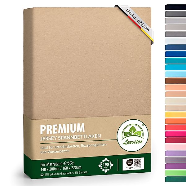 leevitex® Spannbettlaken Spannbettlaken Premium Elasthan, Gummizug: günstig online kaufen