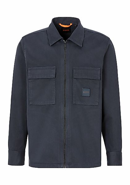 BOSS ORANGE Hemdjacke "Lovel-zip", mit gestickten Markenlogo günstig online kaufen