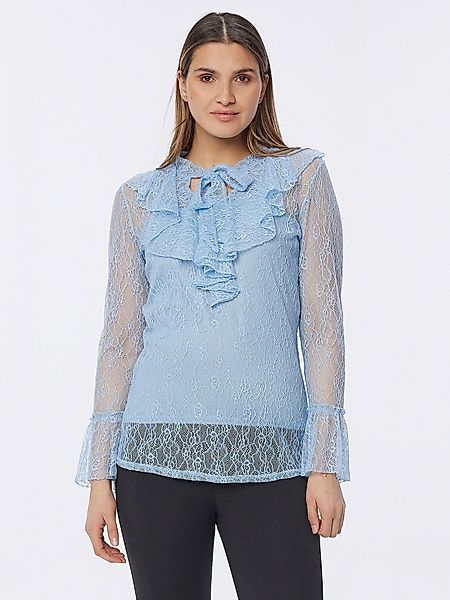 Sarah Kern Spitzenbluse mit Volantveredelung im günstig online kaufen