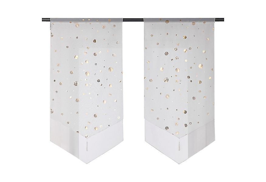 Joyswahl Scheibengardine Daria (1 St), Stangendurchzug, Glänz Kreise günstig online kaufen