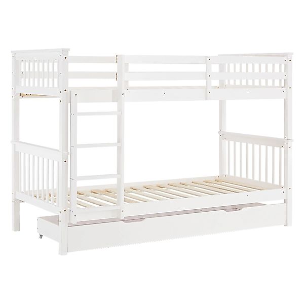 Homestyle4u Etagenbett  90x200 für Kinder 2 Matratzen Hochbett mit Stauraum günstig online kaufen