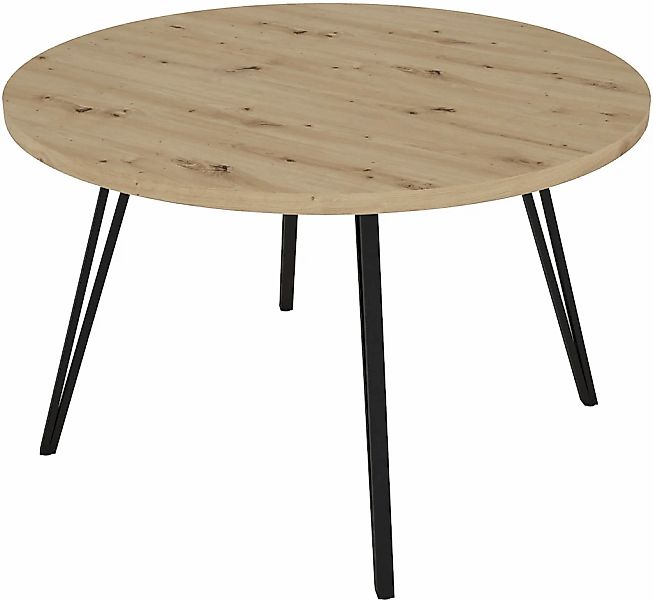 byLIVING Esstisch "Marta" 1 Stk. tlg. mit 120cm runder Tischplatte in Artis günstig online kaufen