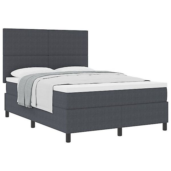 vidaXL Bett Boxspringbett mit Matratze Dunkelgrau 140x200 cm Cordstoff (1-t günstig online kaufen