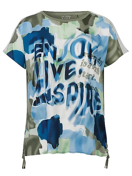 VIA APPIA Kurzarmbluse Bluse Rundhals 1/2 Arm Druck günstig online kaufen