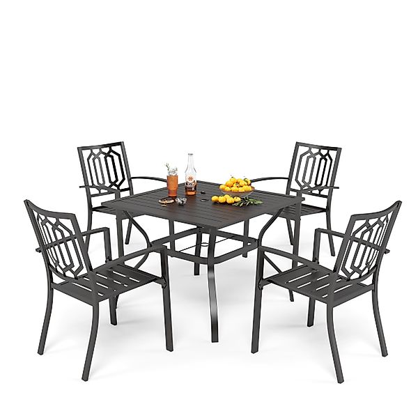 PHI VILLA Garten-Essgruppe, (94cm Quadratischer Gartentisch günstig online kaufen