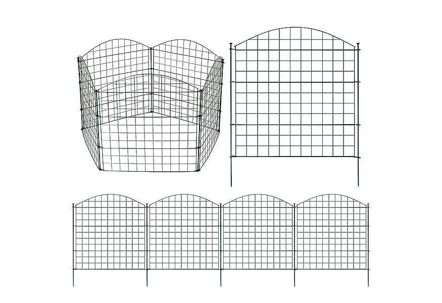 Clanmacy Gartenzaun Teichzaun Gartenabgrenzung Tiergehege 11tlg Baumschutz günstig online kaufen