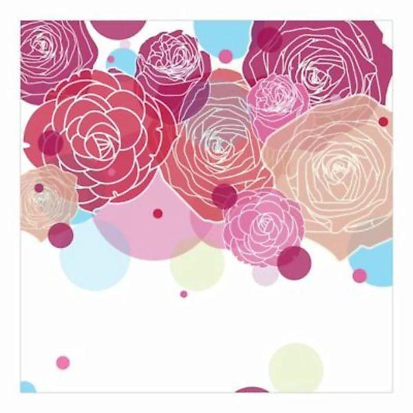 Bilderwelten Kindertapete Roses and Bubbles rosa Gr. 336 x 336 günstig online kaufen