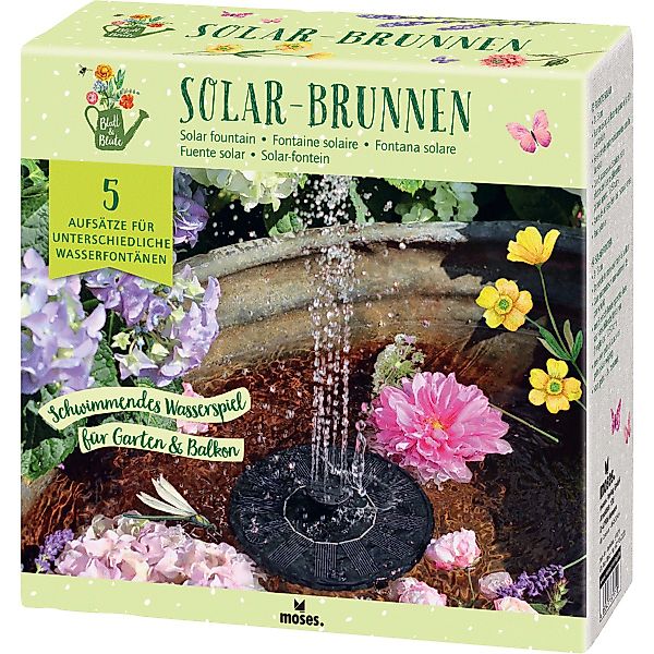 Gartenbrunnen moses. Blatt & Blüte Solar-Brunnen, günstig online kaufen