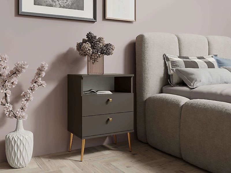 INOSIGN Nachttisch "Elyria, Metallgriffe, FSC-zertifizierter Holzwerkstoff" günstig online kaufen