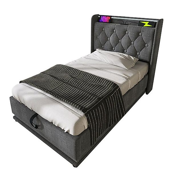 BlingBin Einzelbett Polsterbett Stauraumbett (1-tlg., Doppelbett, gepolster günstig online kaufen