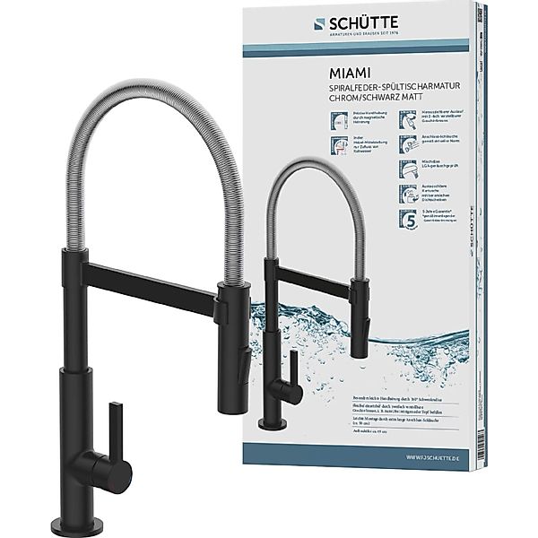 Schütte Spültischarmatur MIAMI energiesparende Cold-Start-Funkt., 360° günstig online kaufen