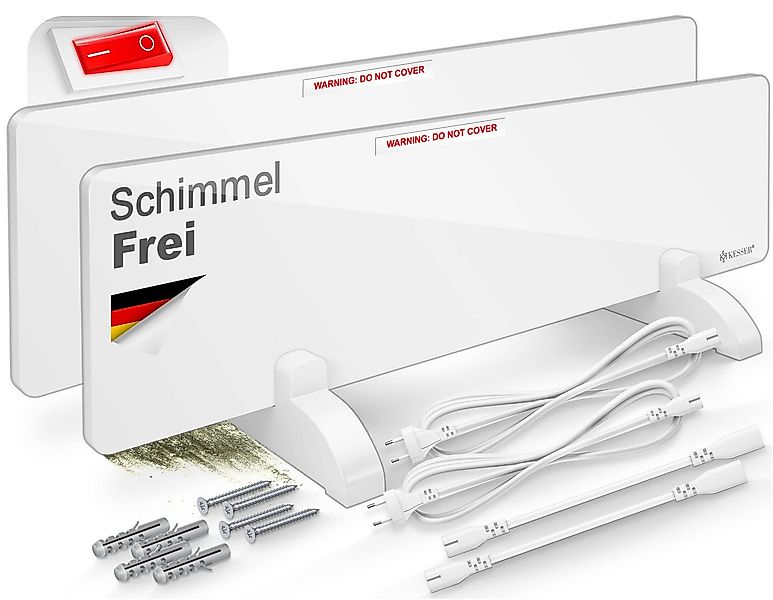 KESSER Infrarotheizung 2x Anti Schimmel Heizung 50W Infrarot Bad Wandheizer günstig online kaufen