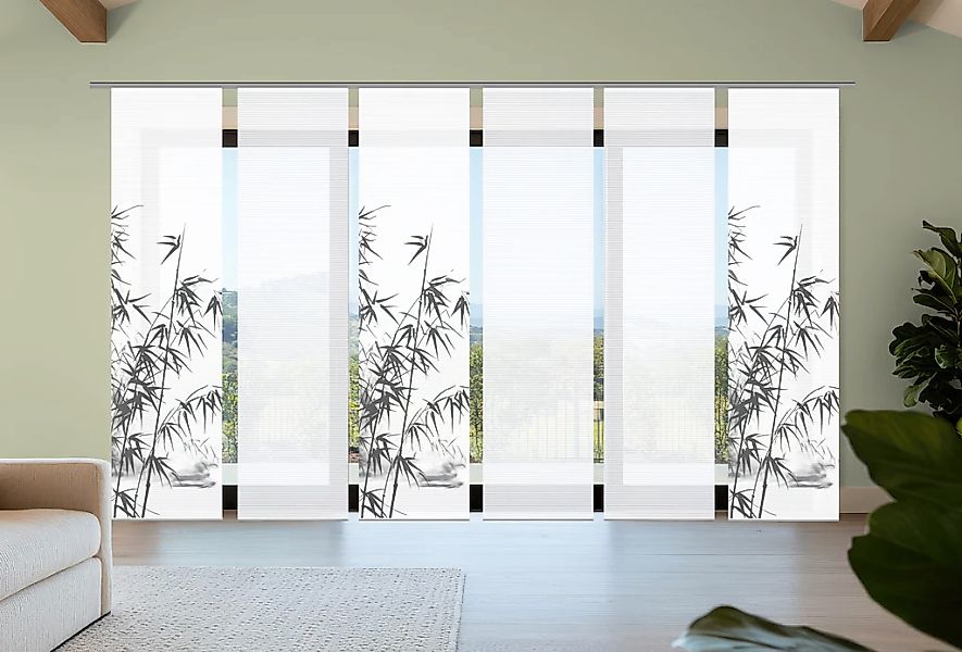 HOME in green Schiebegardine "RUFUS" Paneelwagen 6 Stk. tlg. Bambusoptik, S günstig online kaufen