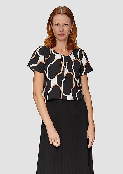 s.Oliver Kurzarmbluse Bluse Bluse mit Schmuckkante günstig online kaufen