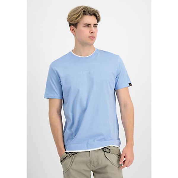 Alpha Industries  T-Shirts & Poloshirts Double Layer T-Shirt - light blue günstig online kaufen
