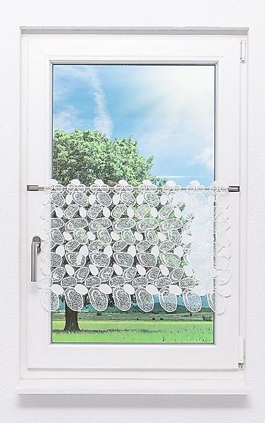 Plauener Spitze® Scheibengardine Kieselsteine (1 St), transparent, HxB 45x4 günstig online kaufen