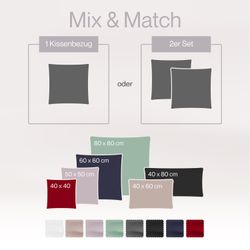 Blumtal Kissenbezüge Premium Mako Satin Kissenbezug, günstig online kaufen