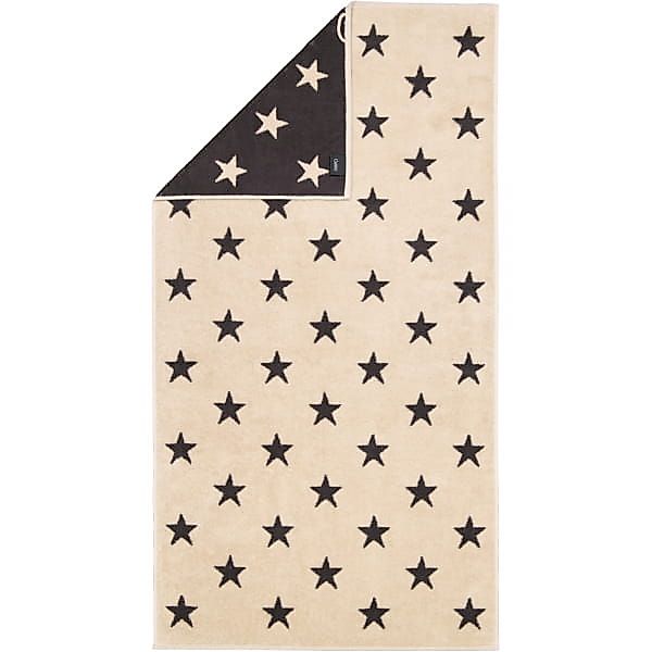 Cawö Handtücher NEW STARS Sterne groß 6260 - Farbe: beige/basalt - 37 - Dus günstig online kaufen