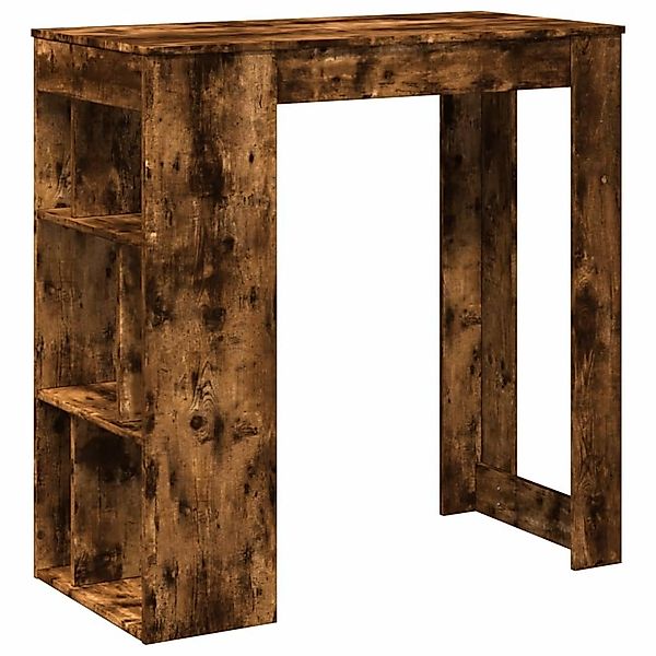 vidaXL Esstisch Bartisch mit Regal Räuchereiche günstig online kaufen