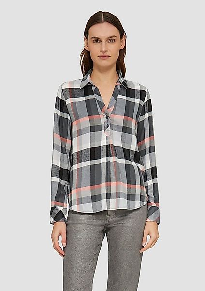 s.Oliver Langarmbluse Bluse Karierte Bluse mit Hemdkragen günstig online kaufen