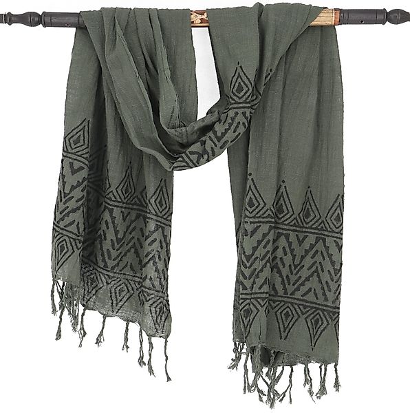 Guru-Shop Halstuch Handgewebtes Baumwolltuch mit Tribalmuster,.. günstig online kaufen